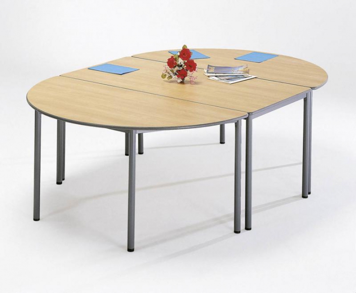 2 Tables 1/2 lune et 1 table rectangle